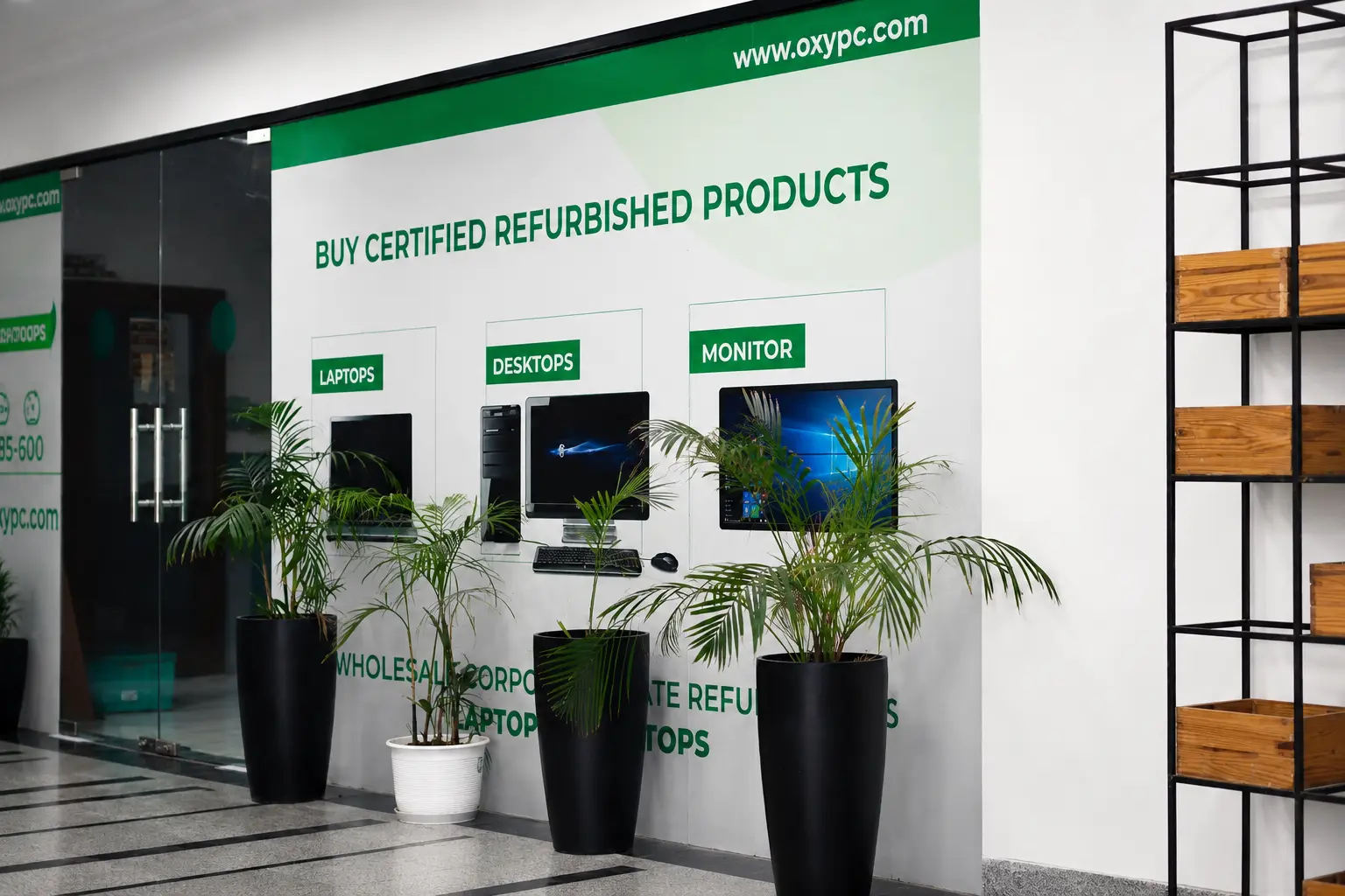Certified refurbished laptops, desktops and monitors prepared for reuse